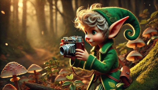 elf met camera