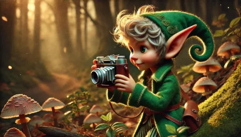 elf met camera