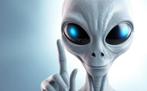 lachende alien